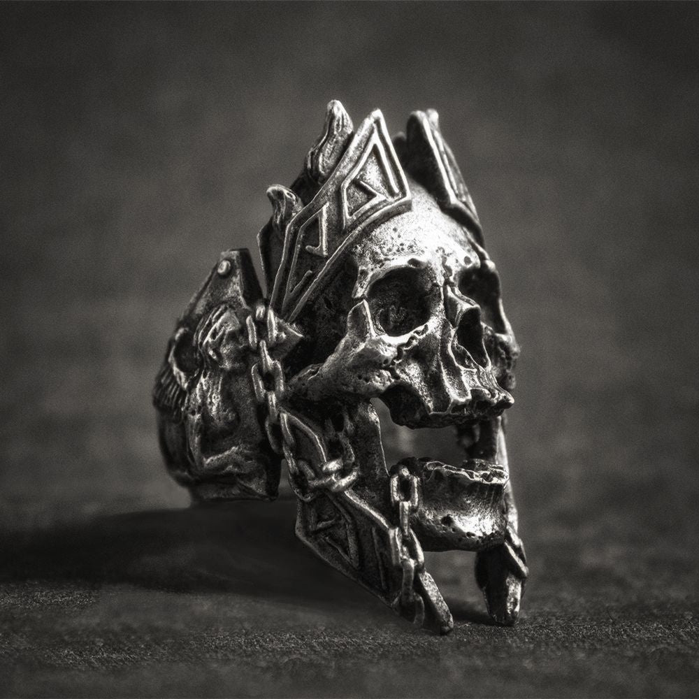 Skull King Ring - Viking Valor