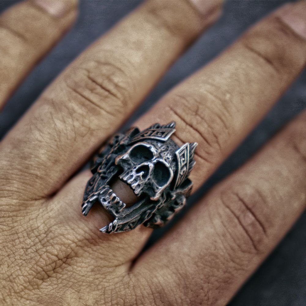 Skull King Ring - Viking Valor