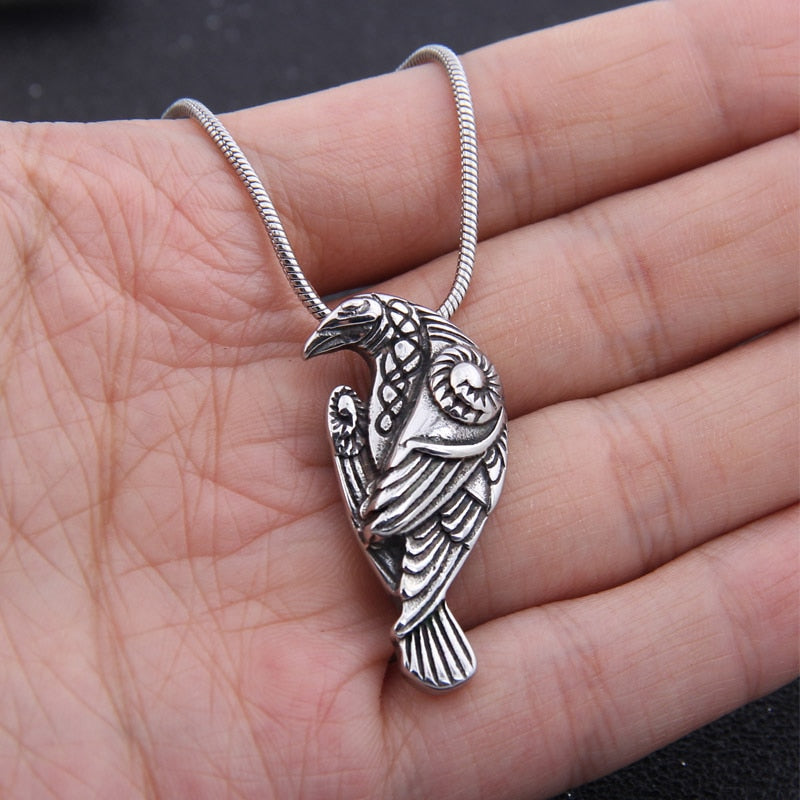 Mjolnir Raven Norse Pendant - Viking Valor