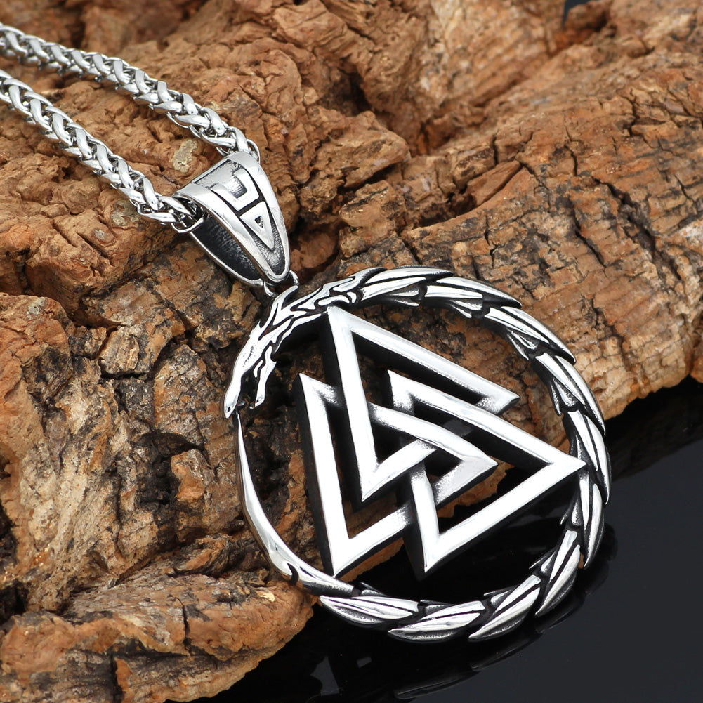 Valknut Jormungandr Necklace - Viking Valor