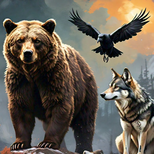 The Significance of Animals in Viking and Norse Mythology: Bear, Wolf, and Raven