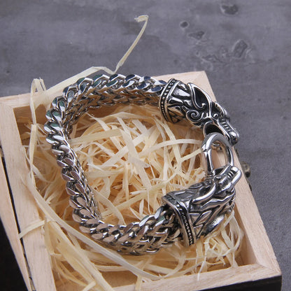 Abstract Wolf Chain Bracelet