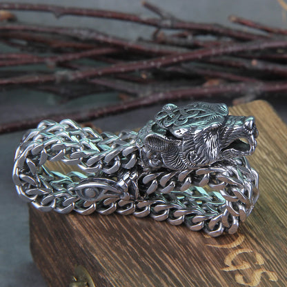 Inner Animal Rugged Bracelet - Viking Valor - Viking Bracelet - Bear Chain Bracelet Display Box