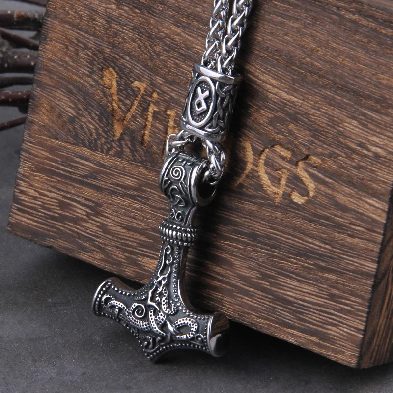 Premium Mjolnir Runic Necklace