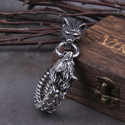 Ferocious Wolf Chain Bracelet