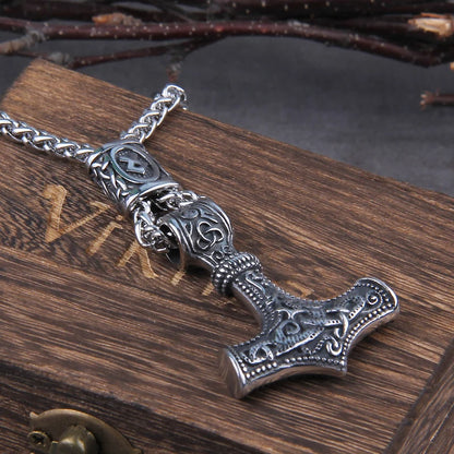 Premium Mjolnir Runic Necklace