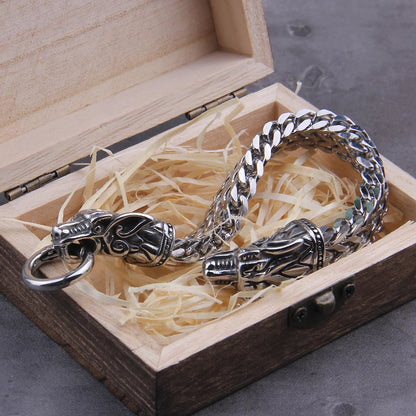 Abstract Wolf Chain Bracelet