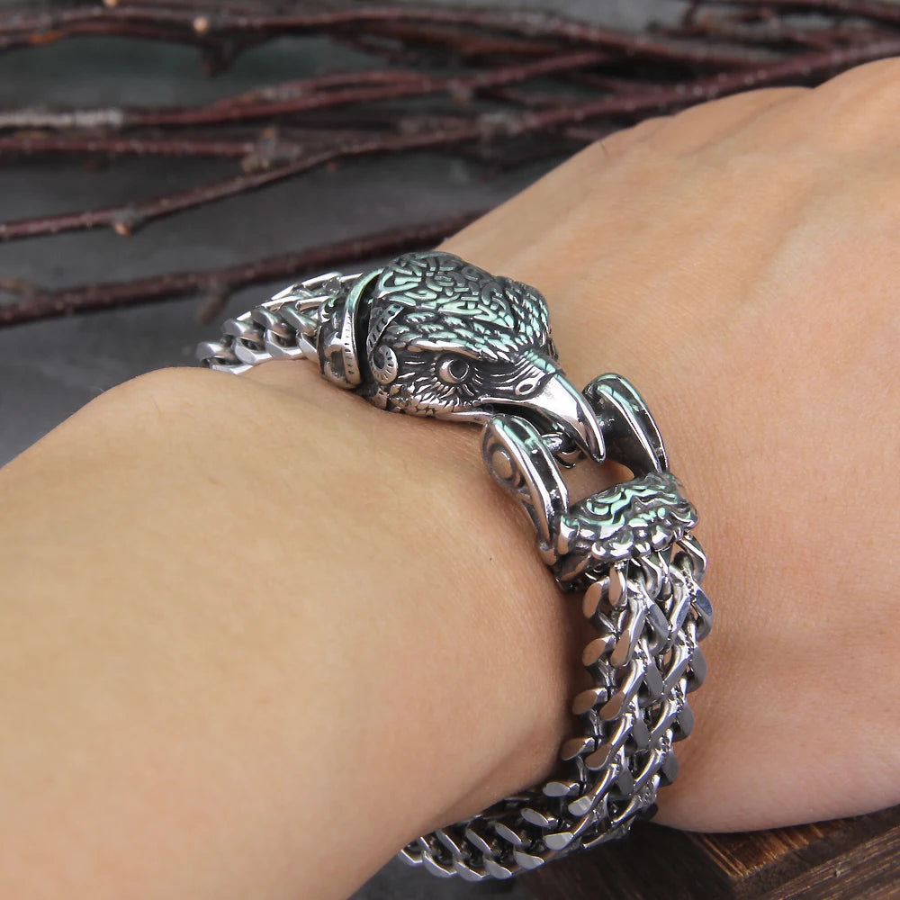 Inner Animal Rugged Bracelet - Viking Valor - Viking Bracelet - Raven Chain Bracelet