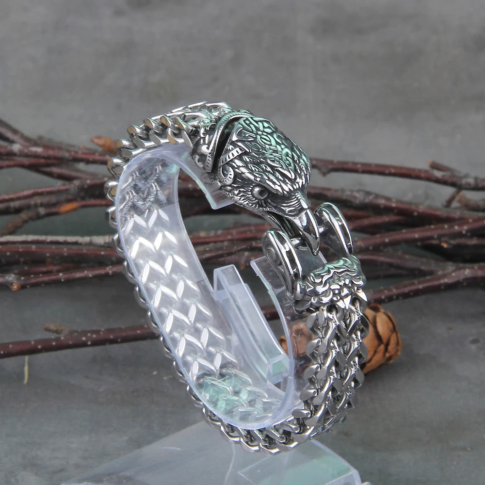 Inner Animal Rugged Bracelet - Viking Valor - Viking Bracelet - Raven Chain Bracelet Display 2