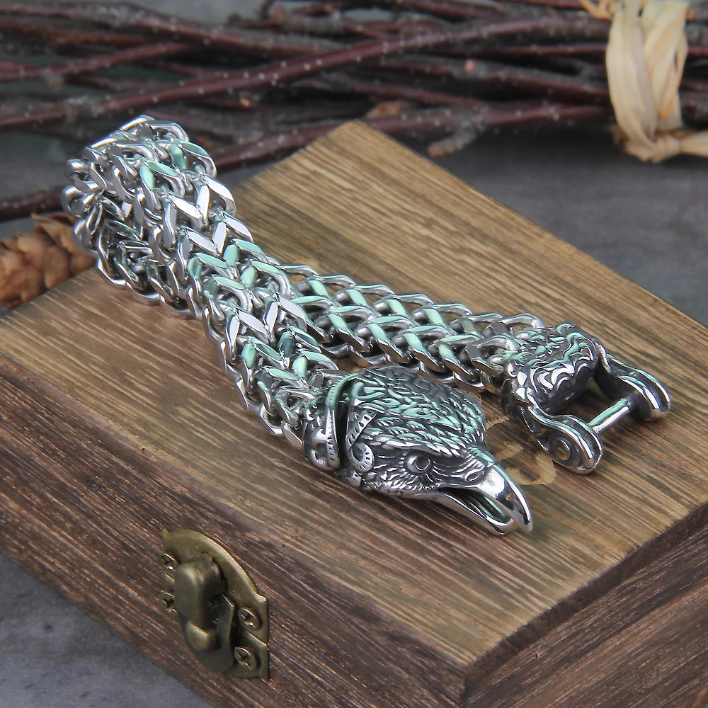 Inner Animal Rugged Bracelet - Viking Valor - Viking Bracelet - Raven Chain Bracelet Box 2