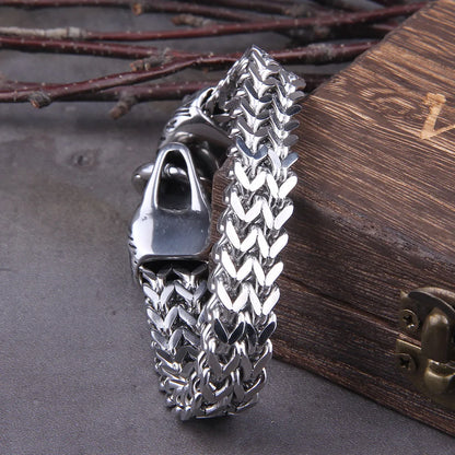 Ferocious Wolf Chain Bracelet