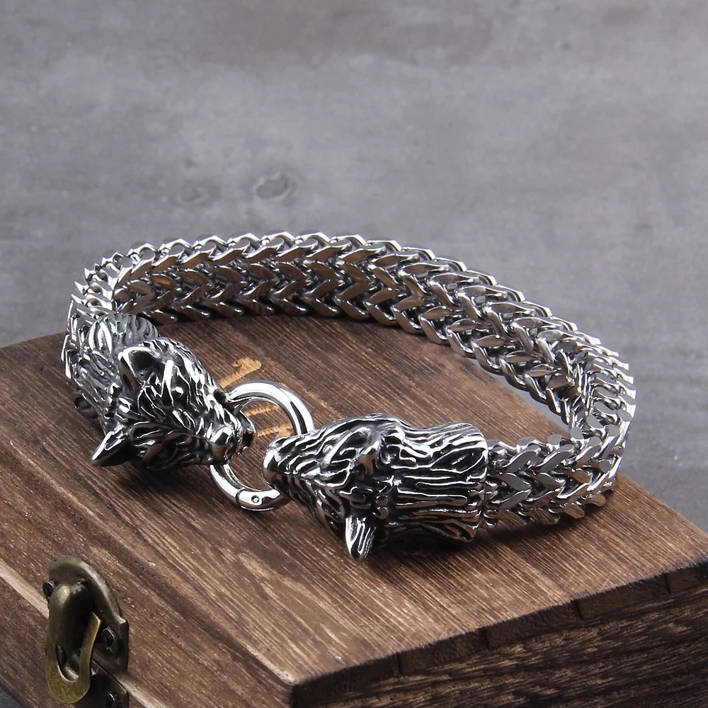 Premium Wolf Heads Bracelet