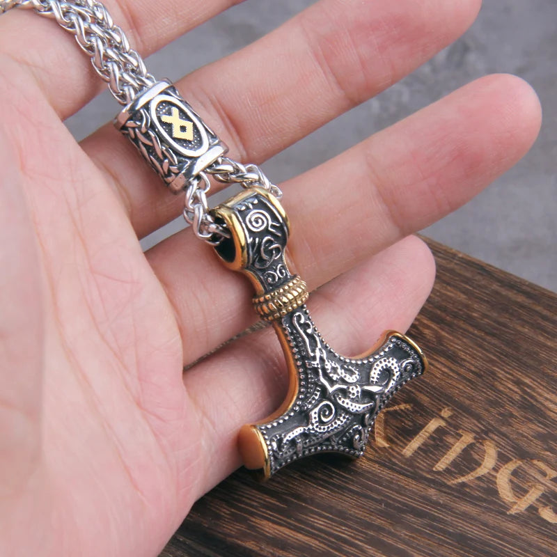 Premium Mjolnir Runic Necklace