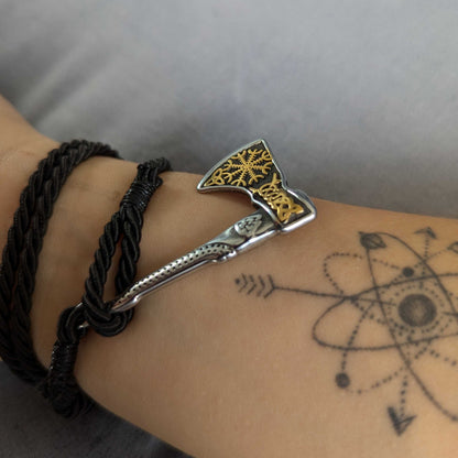 Gold Helm Axe Bracelet