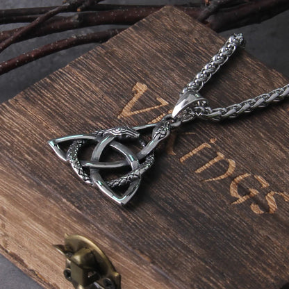 Celtic Knot Serpent Necklace