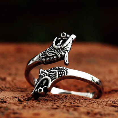 Wolf Heads Ring