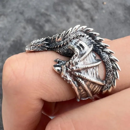 Perched Dragon Ring