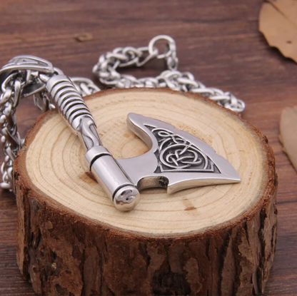 Viking Knot Axe Necklace