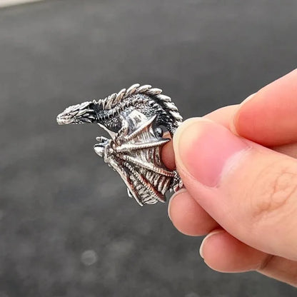 Perched Dragon Ring