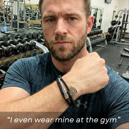 Gold Helm Axe Bracelet