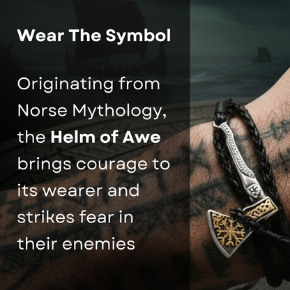 Gold Helm Axe Bracelet