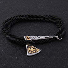 Load image into Gallery viewer, Gold Helm Axe Bracelet - Viking Valor