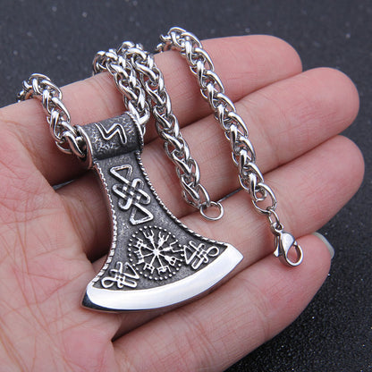 Vegvisir Axe Pendant - Viking Valor