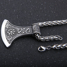 Load image into Gallery viewer, Vegvisir Axe Pendant - Viking Valor