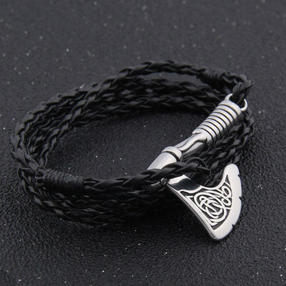 Premium Axe Bracelet - Viking Valor - Viking Jewelry, Viking Bracelet - Front 2