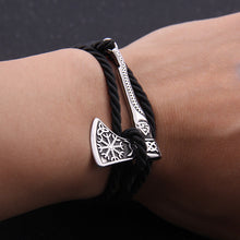Load image into Gallery viewer, Premium Helm Axe Bracelet - Viking Valor