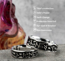 Load image into Gallery viewer, Silver Runic Ring - Viking Valor