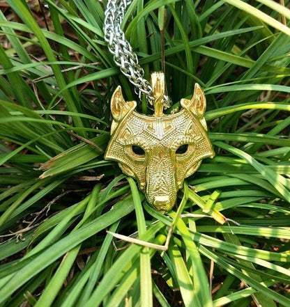 Viking Wolf Head Necklace - Viking Valor