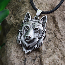 Load image into Gallery viewer, Norse Wolf Head Necklace - Viking Valor