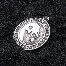 Load image into Gallery viewer, Wolf Sun and Moon Necklace - Viking Valor