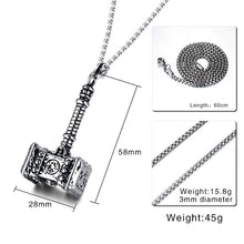 Load image into Gallery viewer, Premium Hammer Necklace - Viking Valor