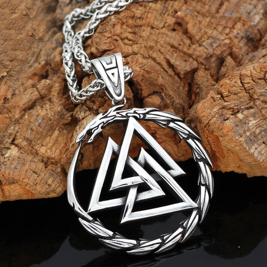 Valknut Jormungandr Necklace - Viking Valor