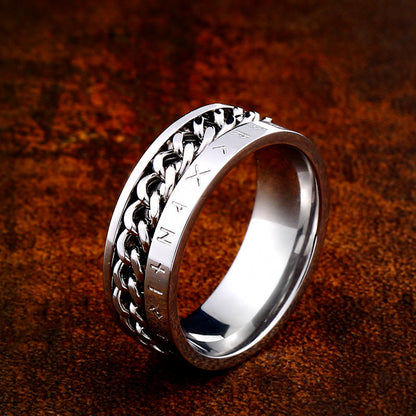 Rotating Rune Ring - Viking Valor