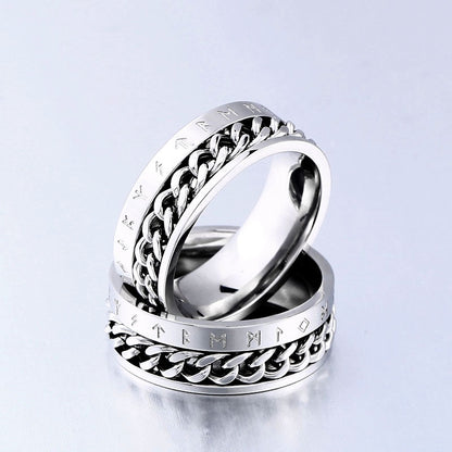 Rotating Rune Ring - Viking Valor