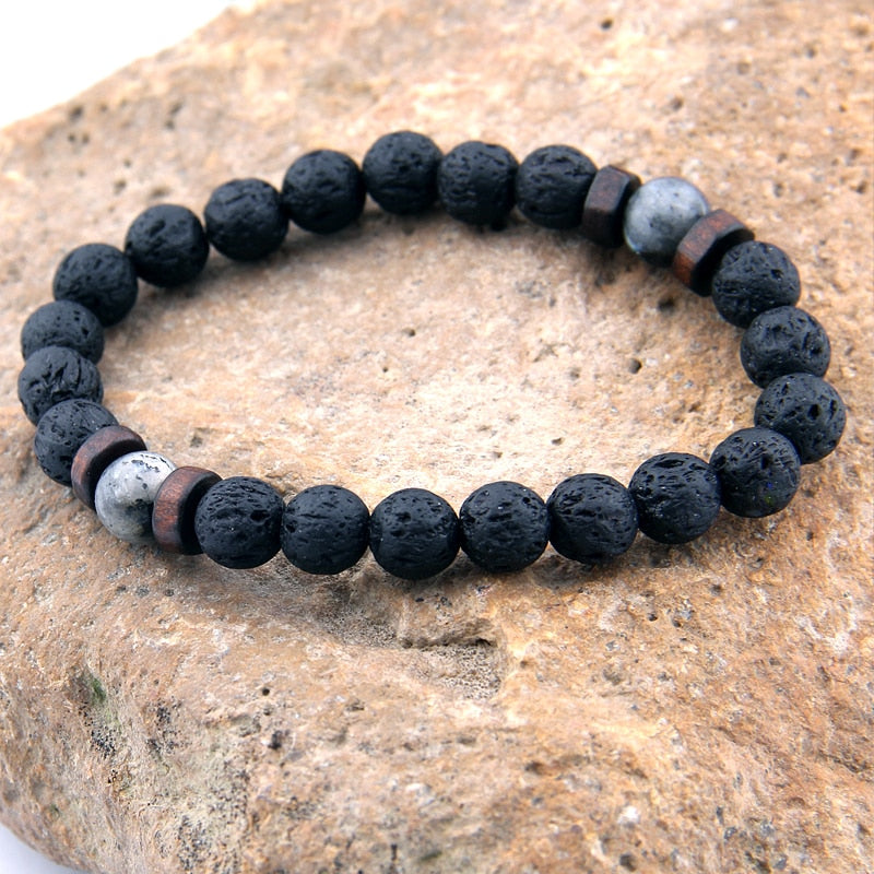 Lava Stone Connection Bracelet